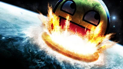 Awesome Face, Explosion, Space, Planet, Digital Art Wallpaper Background