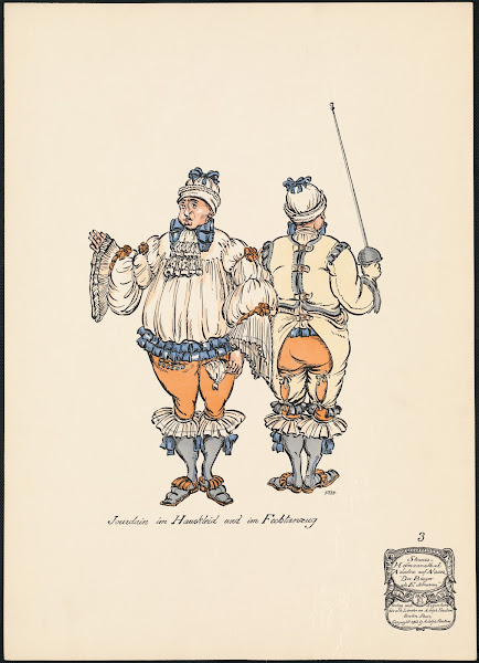 Jourdain im Hauskleid und im Fechtanzug 1912