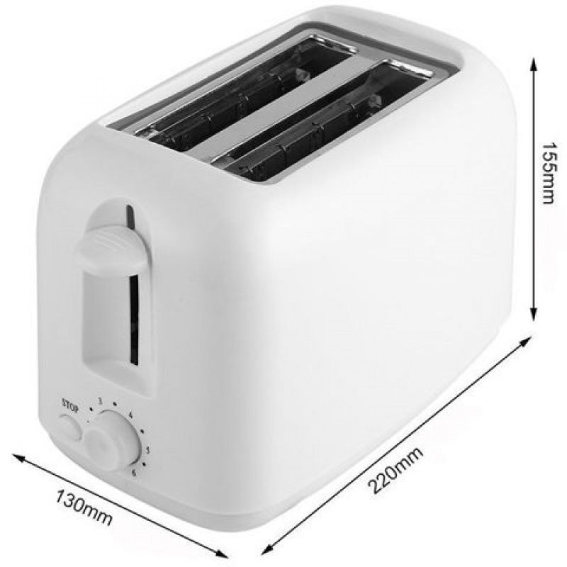 Toaster mit Funktionen Heizen, Rösten und Auftauen