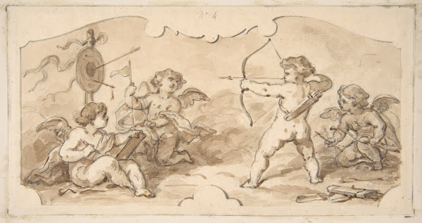 Design of putti at play 19th Century