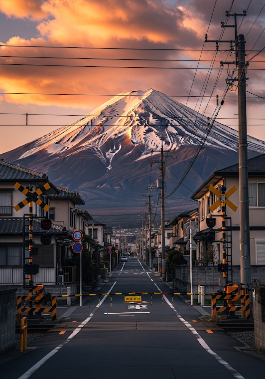 Mount Fuji at Sunset