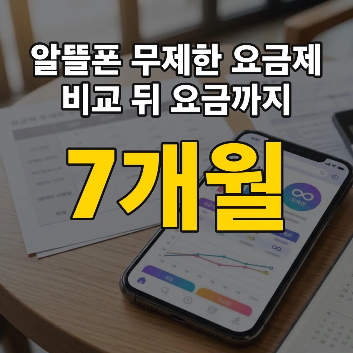알뜰폰 무제한 요금제 비교 7개월 뒤 요금까지