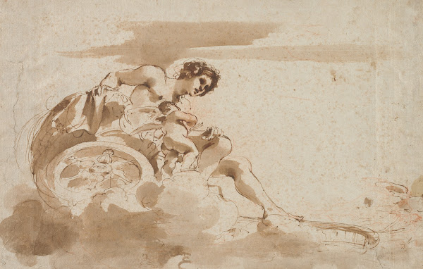Venus and Cupid in a Chariot 1615 17