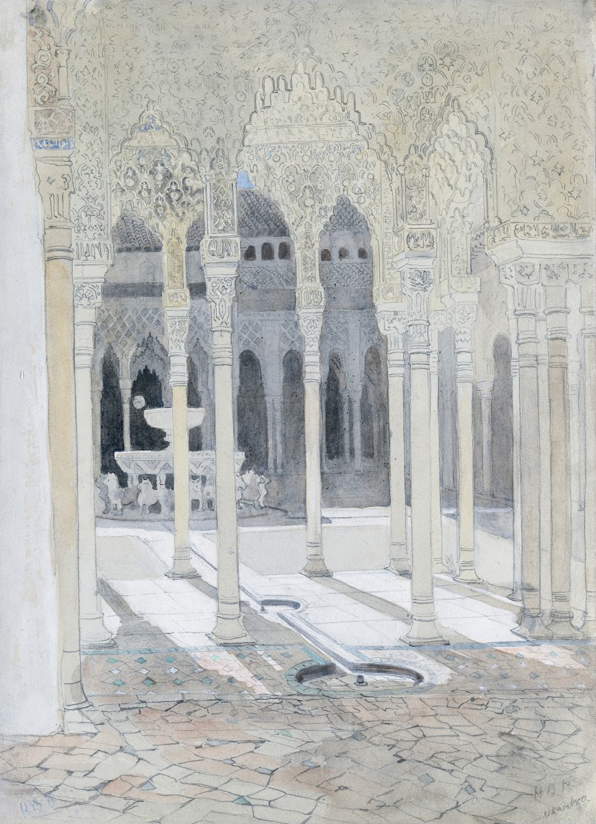 The Lion Courtyard the Alhambra Granada Spain