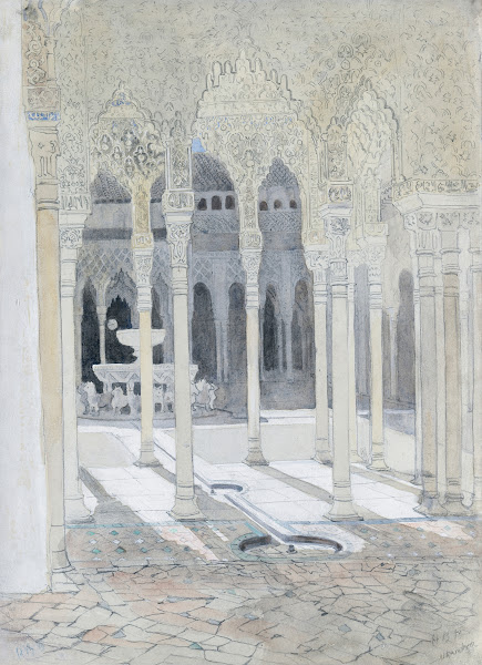 The Lion Courtyard the Alhambra Granada Spain