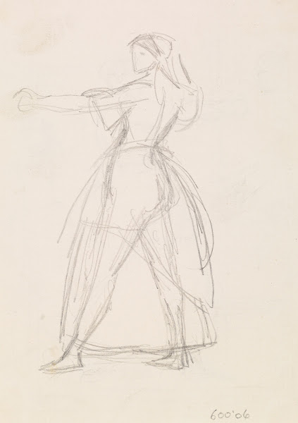 Female  Study of a Woman in a threatening Attitude Arm raised 1851 2