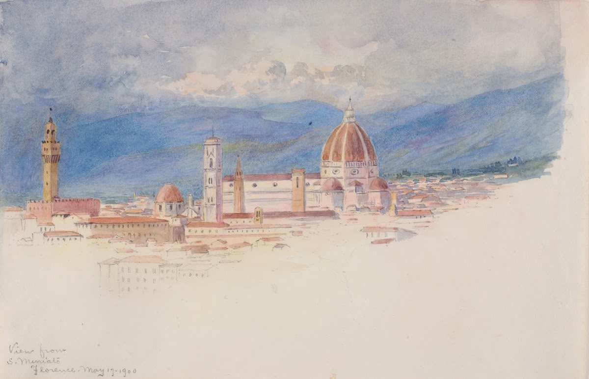 View from S Miniato Florence 1900