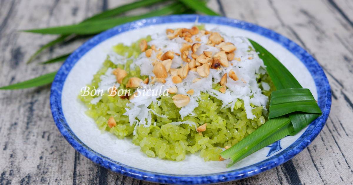 Xôi Lá Dứa Bằng Lò Vi Sóng