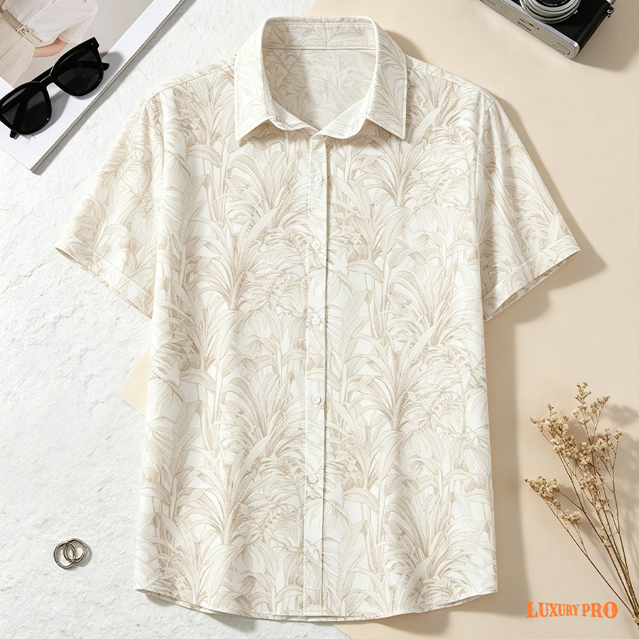 AOP EO Regular Double Collar No Pocket – Linglong Linen Fabric