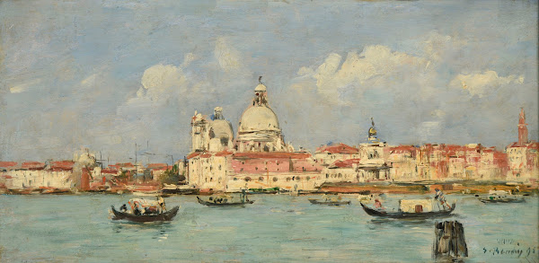 Venise La douane et Notre Dame de la Salute 1895