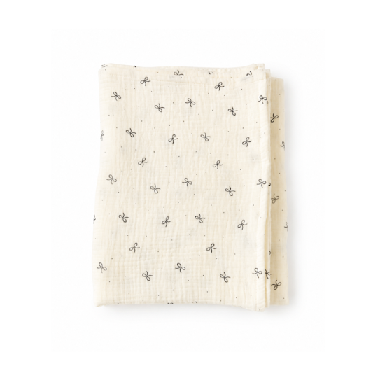 Diaper Twins Muslin 130x100 2-layer Bows
