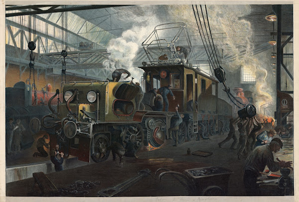 Construction of an electric locomotive 1923