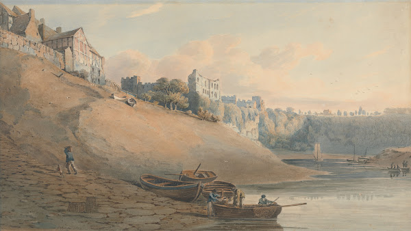 View of Chepstow Castle Monmouthshire from Under the Bridge 1802
