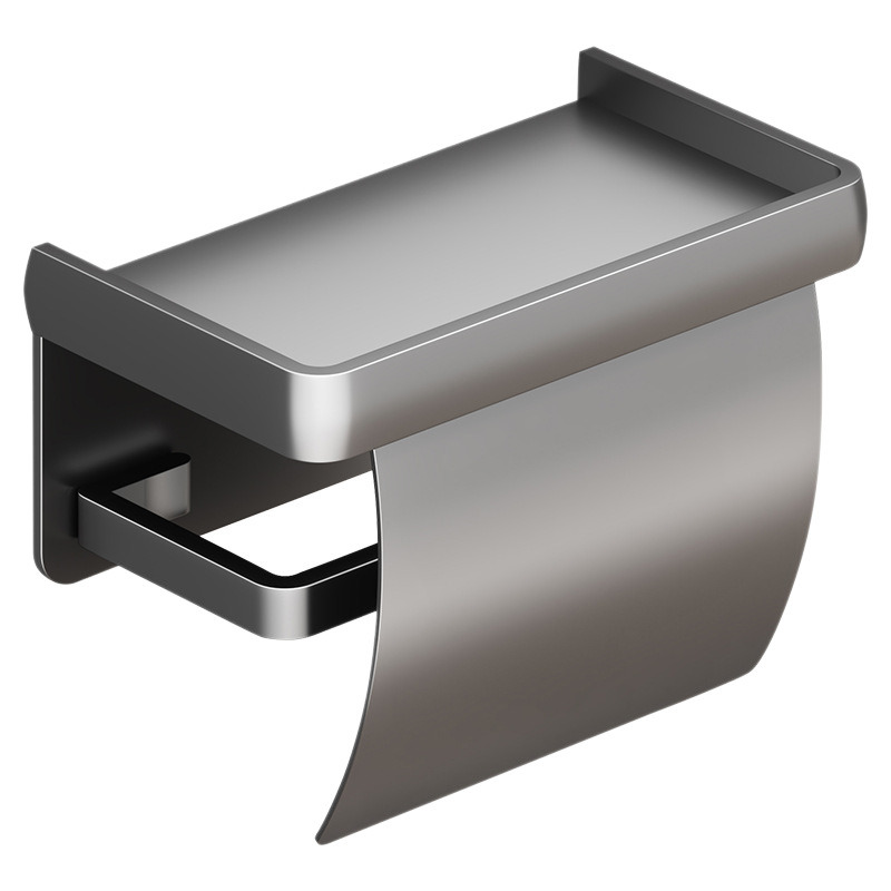 Wall-mounted toilet paper box made of space-grade aluminum LH0345