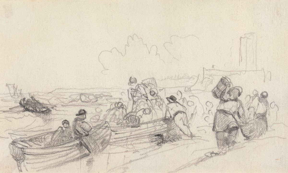 Boats Loading in a River