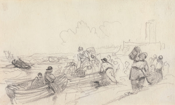 Boats Loading in a River