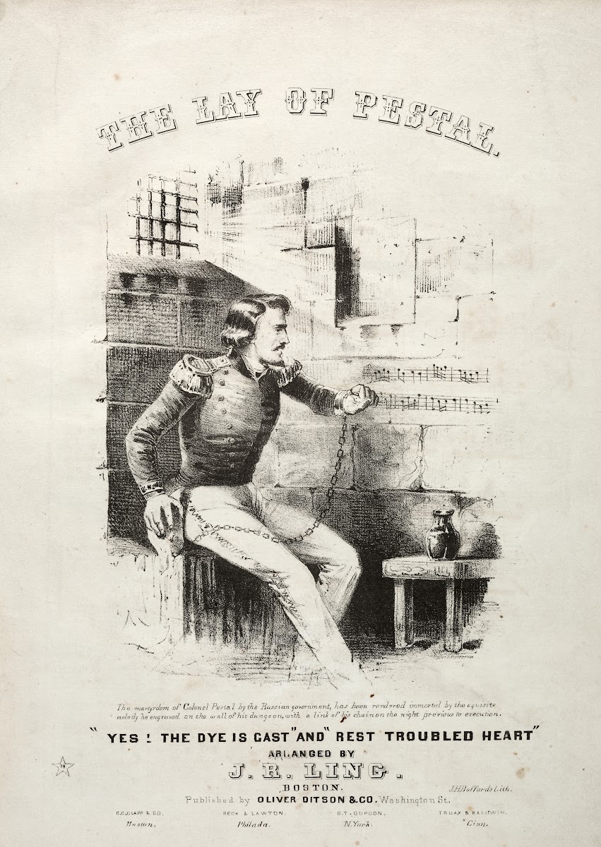 The Lay of Pestal  Sheet Music Cover c 1850s