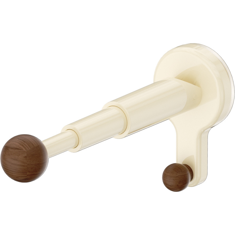 Extendable clothing rod, wall-mounted, no drilling