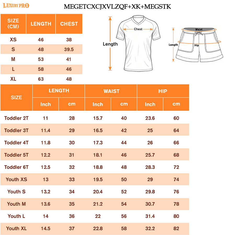AOP MEG Kids Raglan V-Neck Soccer Jersey With Cuffs + MEG Kids Boardshorts