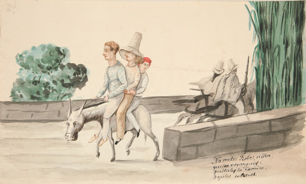 Country Highway and Indians on Horseback ca1850