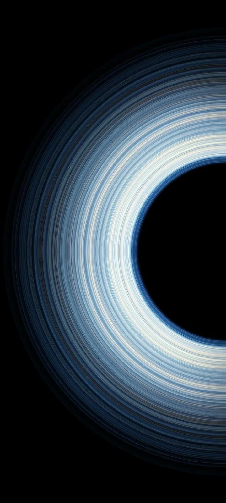 Abstract Glowing Blue Rings - Abstract Digital Art iPhone Wallpaper (736x1636)