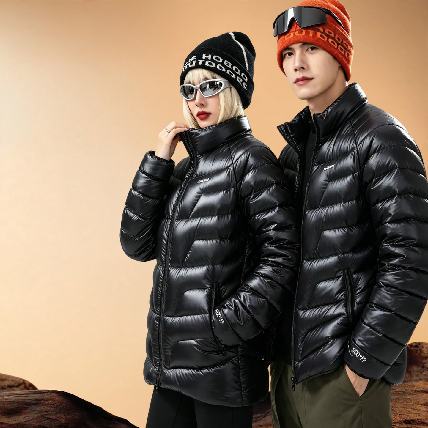 Long Unisex Down Jacket filled with 95% White Goose Down