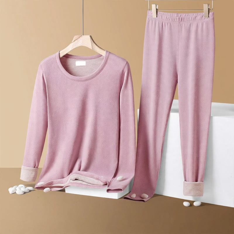Thermal underwear set for couples, double-sided padded