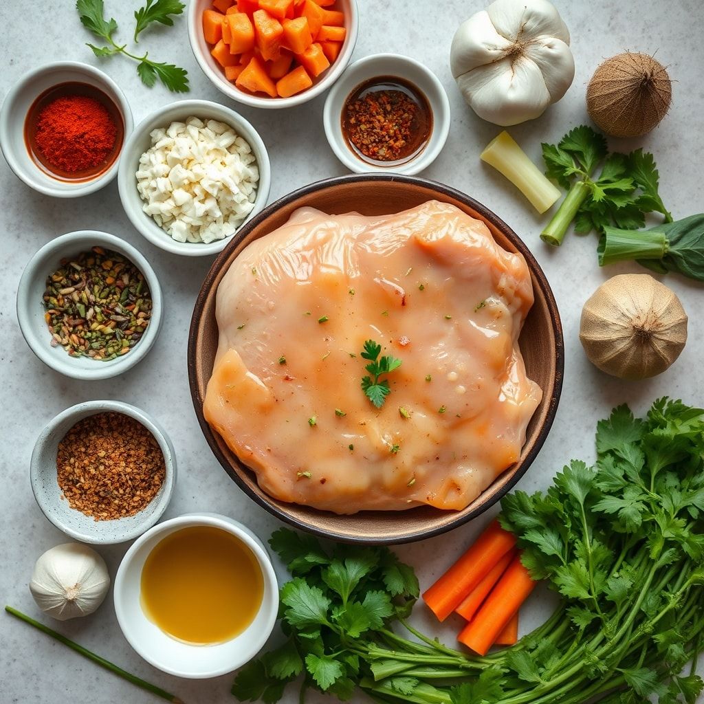 Ingredients for Delicious Slow Cooker Korean Chicken Stew! Easy Homemade Comfort