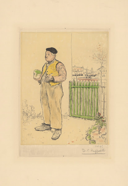 Le bonhomme venant de peindre sa barrière 1904