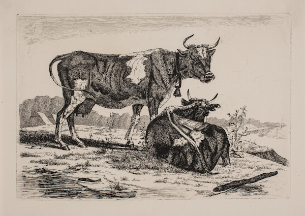 To køer i et landskab 1831