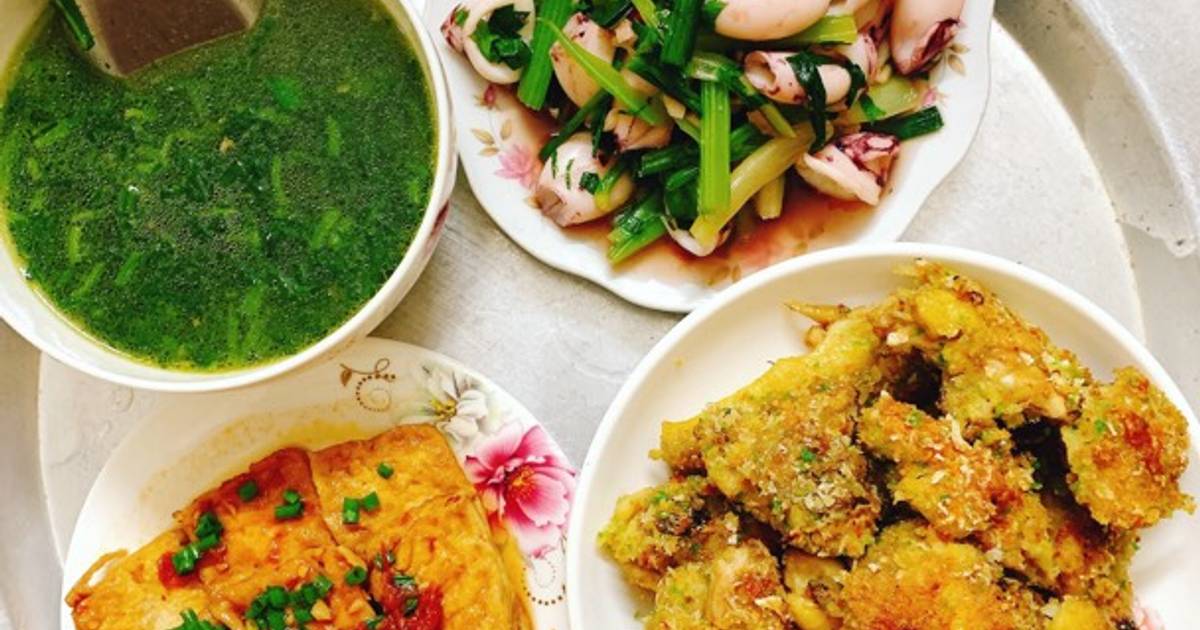 Mực xào cần tây, tỏi tây