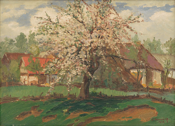 Landscape with Trees in Bloom 1928