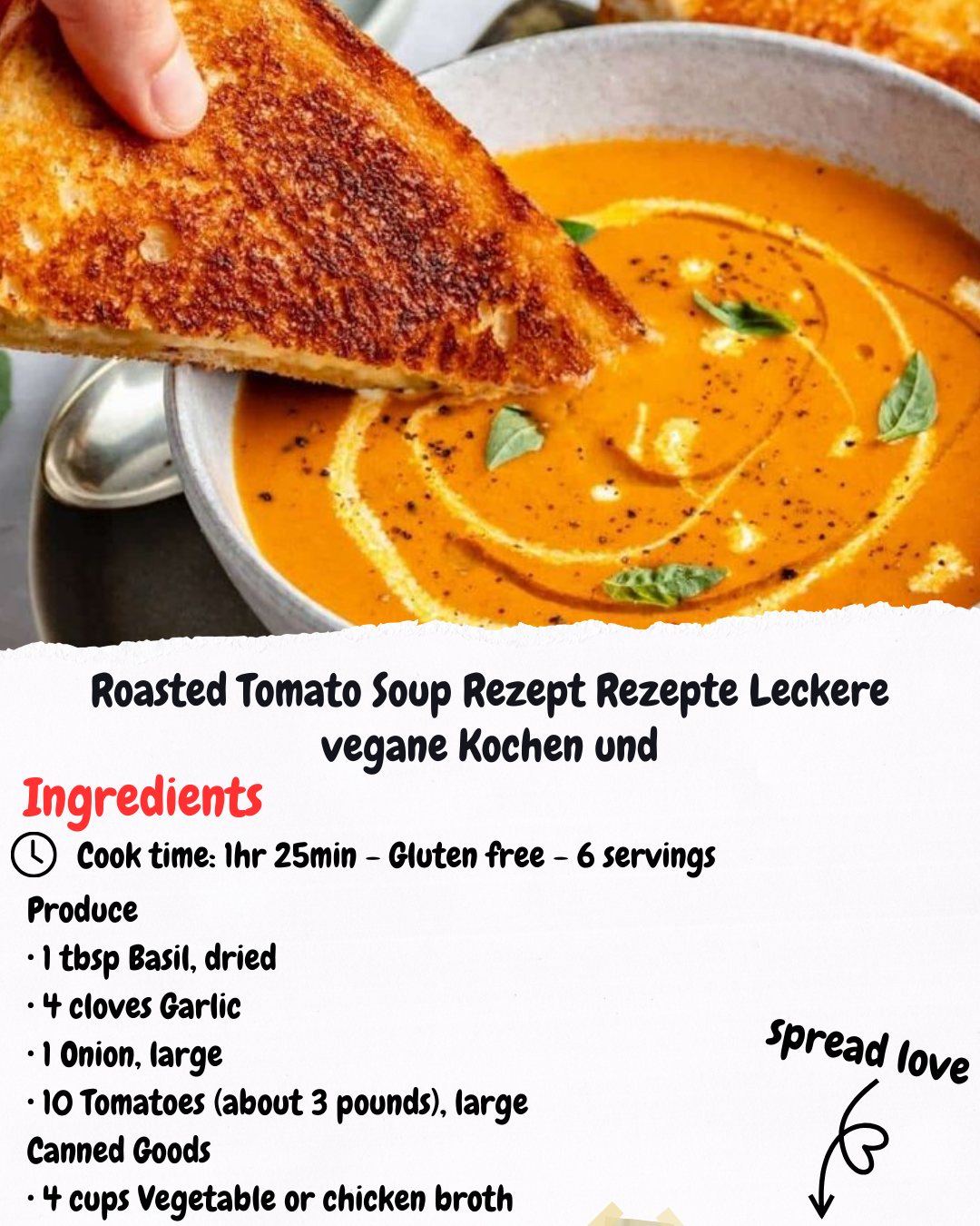 Roasted Tomato Soup Rezept Rezepte Leckere vegane Kochen und
