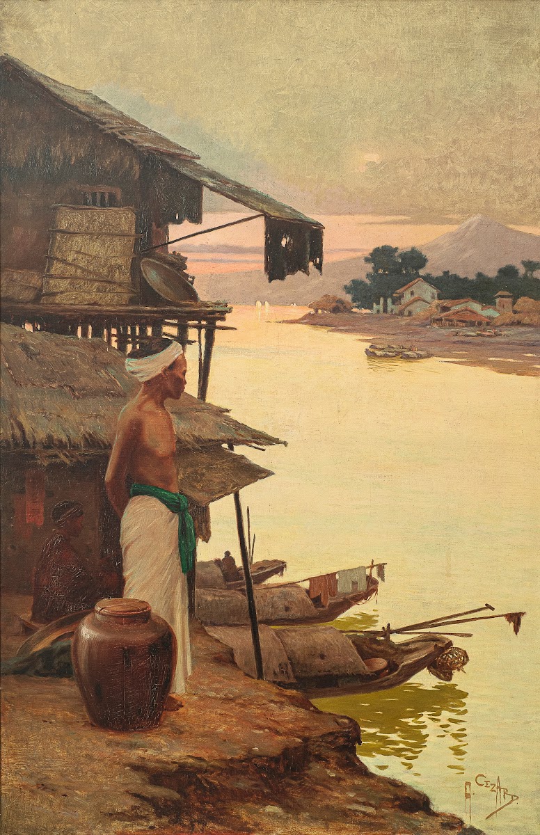 Scène au bord de leau Scene at the Waters Edge 1902 2068x3200 (1)