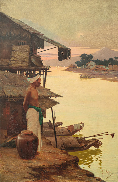 Scène au bord de leau Scene at the Waters Edge 1902 2068x3200 (1)