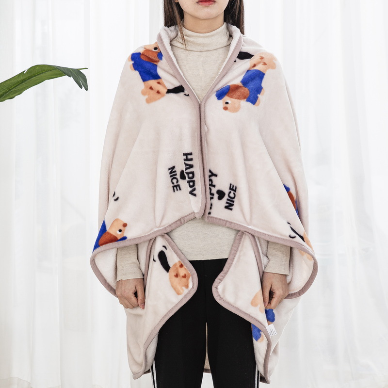 Milk fiber flannel blanket with pattern selection