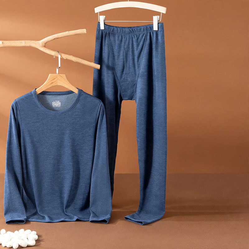 Thermal underwear set with cashmere and silk