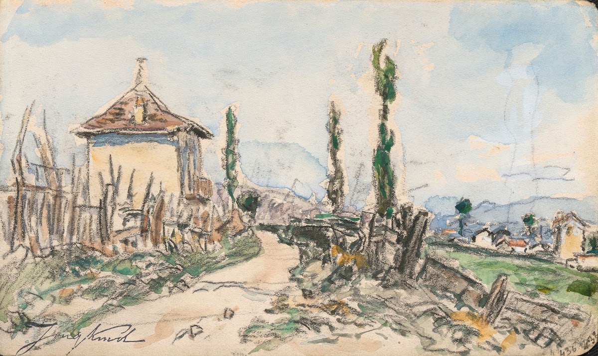 Paysage aux cyprès Dauphiné 1884