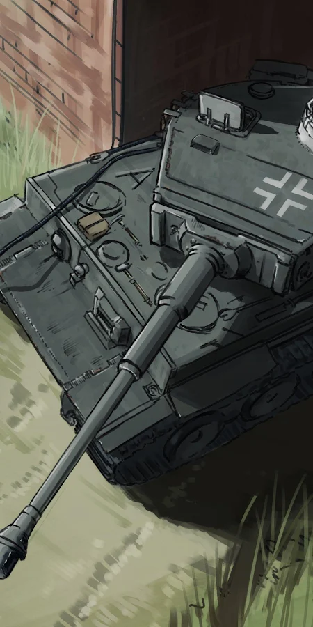 German Tiger I Heavy Tank 4K Phone Wallpaper