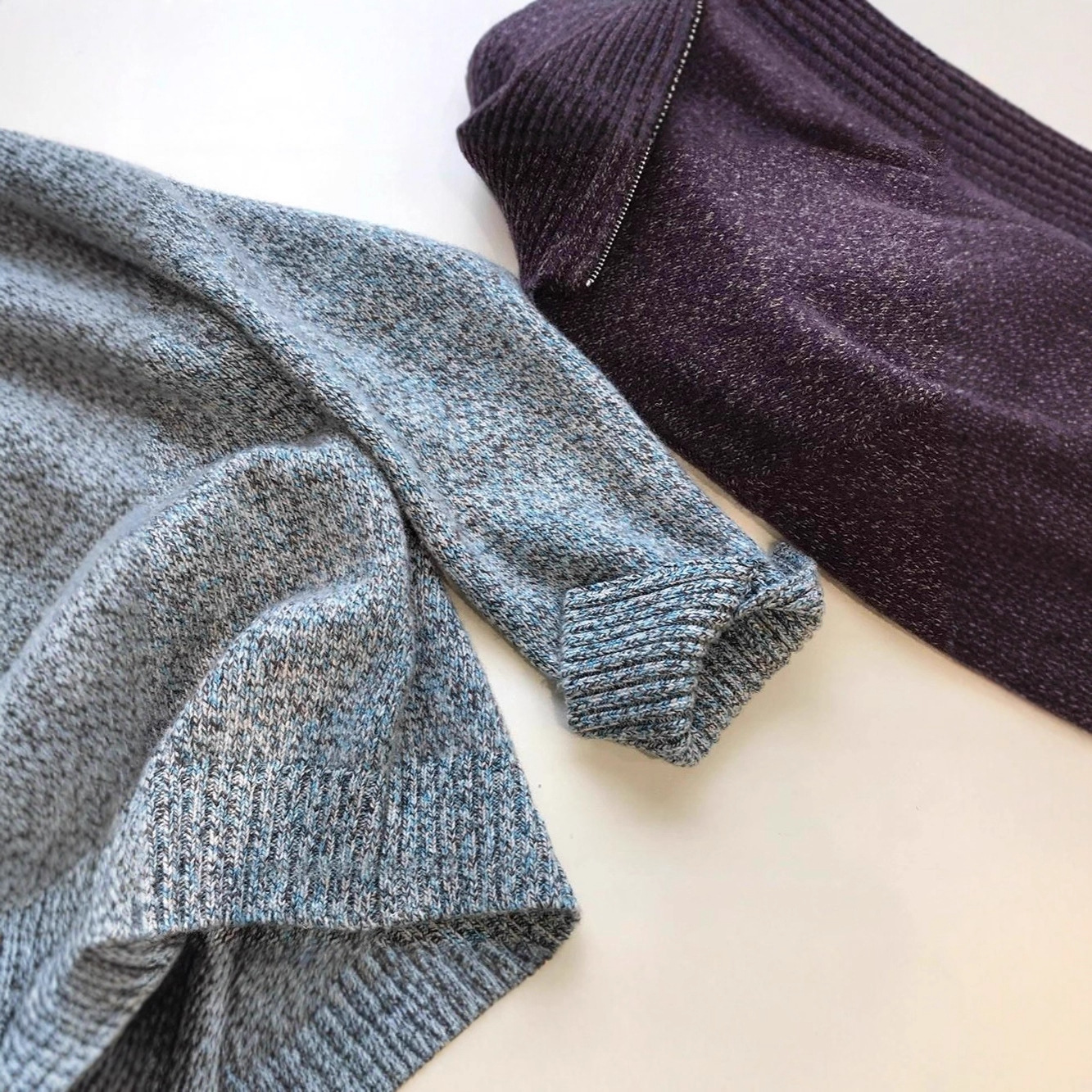 Herren-Strickpullover mit Reißverschluss und Stehkragen
