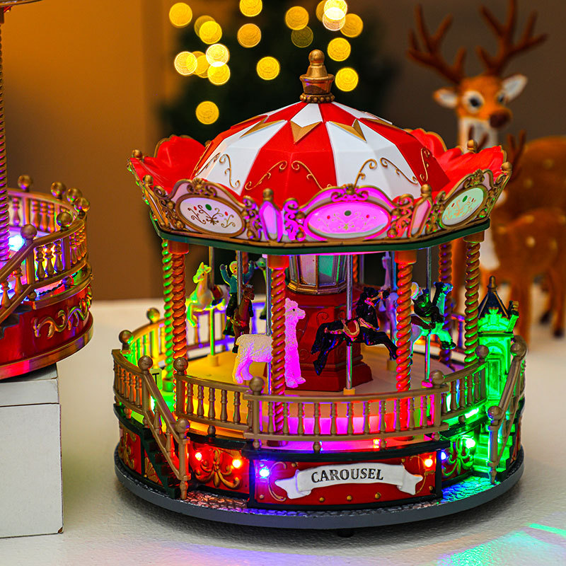 Christmas Carousel Music Box made of PVC