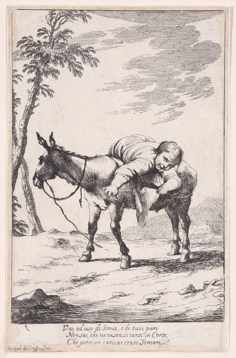 Plate 7 Bertoldino lying on a donkey 17051715