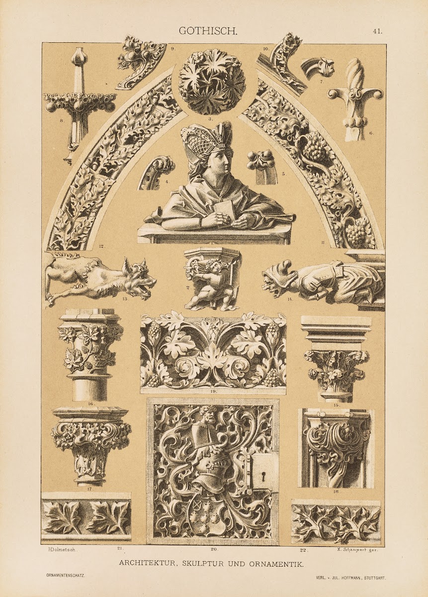 Gotisch  Architektur Skulptur und Ornamentik 1887