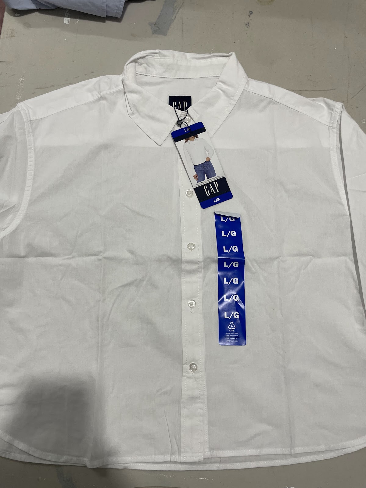 Gap Longsleeve White L #1552