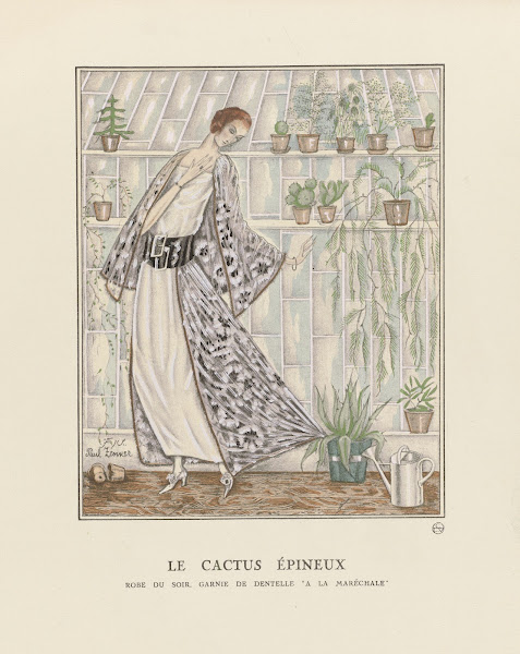 Le cactus épineux Robe du soir garnie de dentelle A la Maréchale 1921