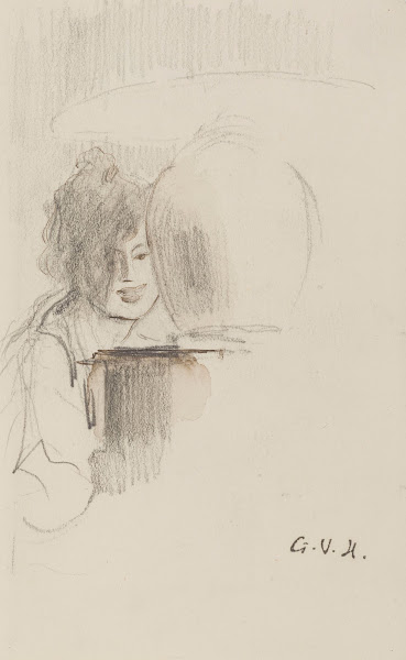 Femme derrière une lampe