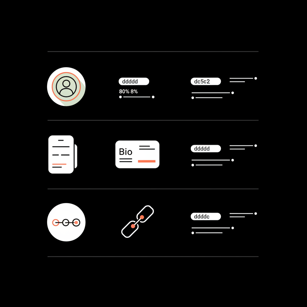 Minimal 2D vector checklist for cost to be verified on Instagram showing profile avatar, bio card, press links, and application steps in Social Success Hub colors.