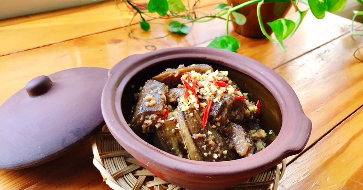 Chuối xanh kho riềng