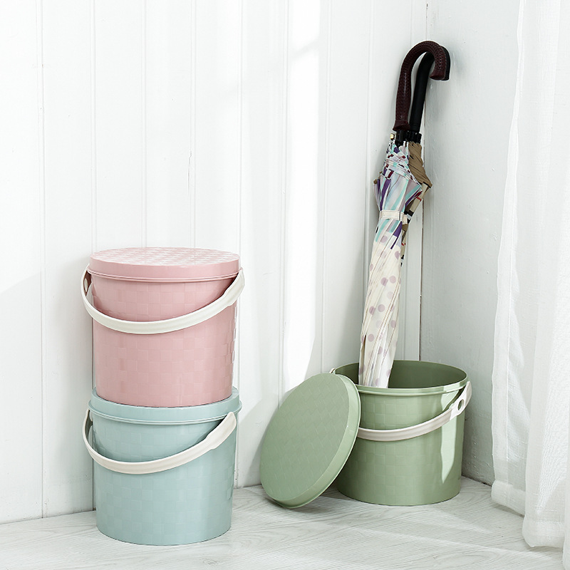 Plastic bucket with handle, various sizes