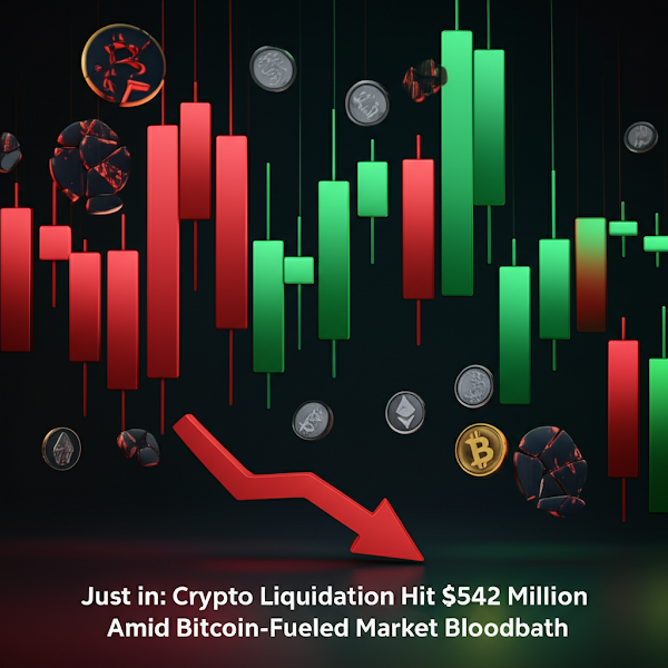 Just in: Crypto Liquidation Hit $542 Million Amid Bitcoin-Fueled Market Bloodbath